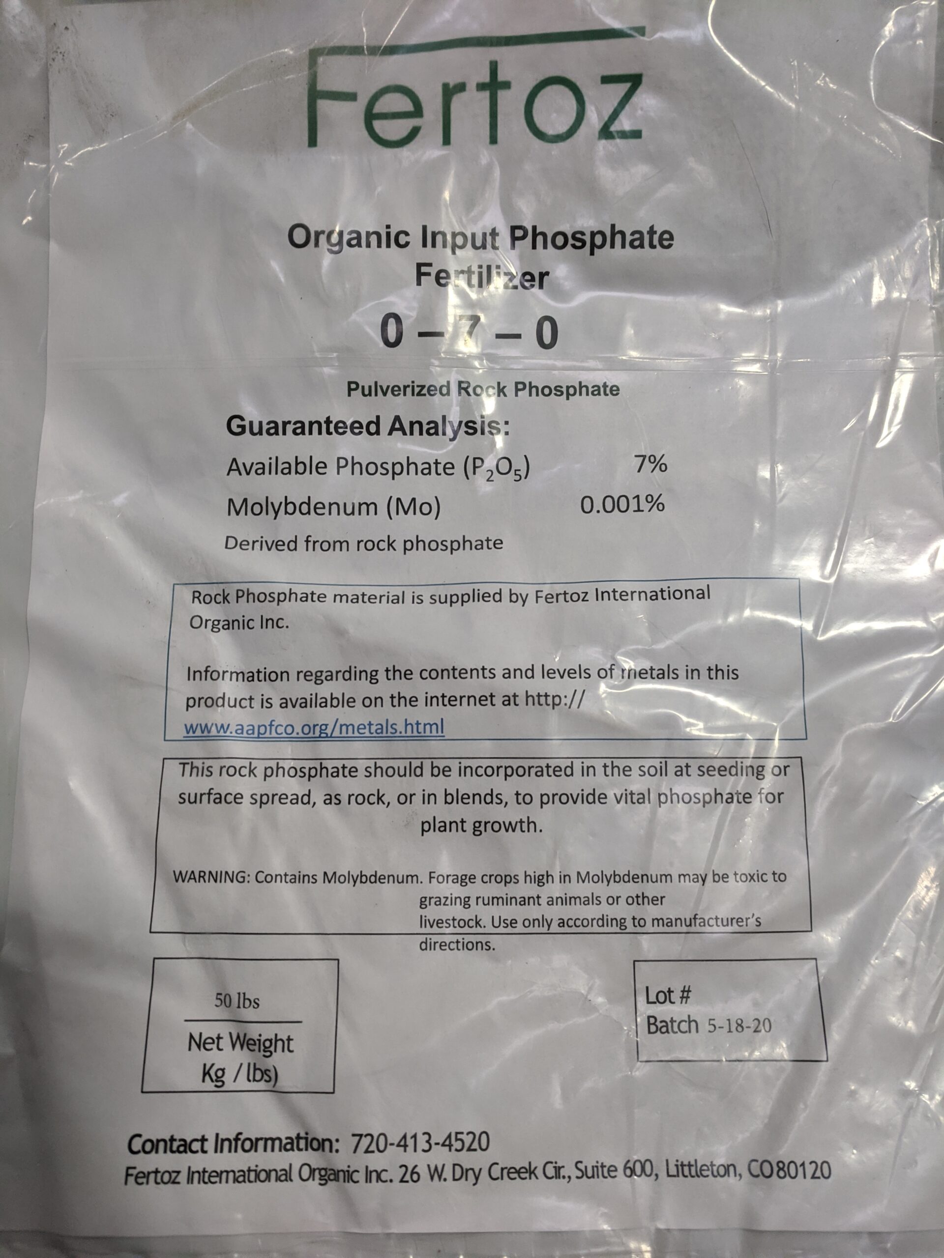 10 lb Organic PELLETIZED Rock Phosphate Fertilizer Soft Rock OMRI Listed 
